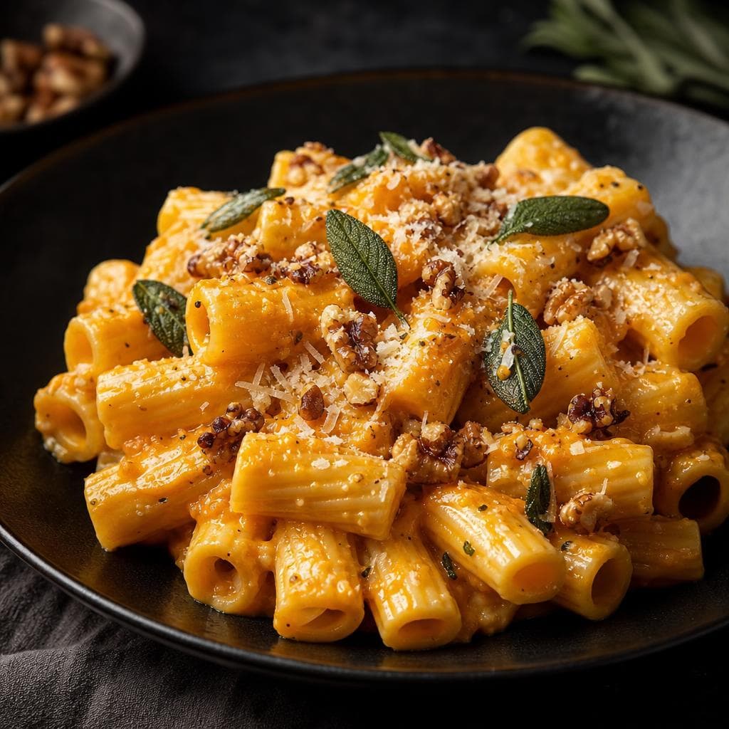 Butternut Squash Pasta - beautifully plated pasta dish