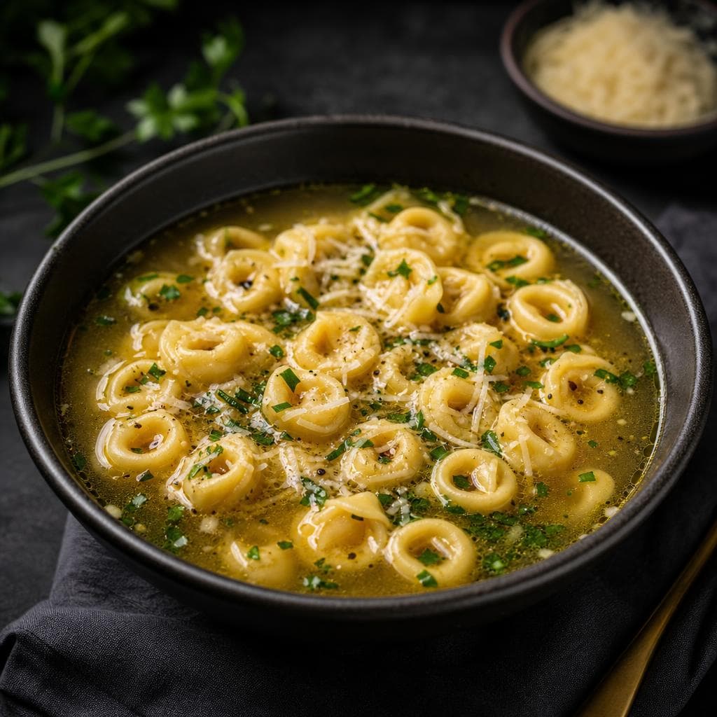 Cheese Tortellini in Broth