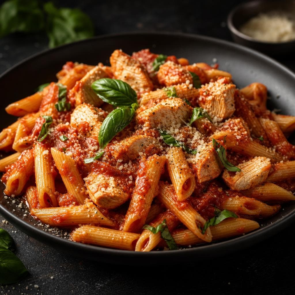 Chicken Pasta with Tomato Sauce
