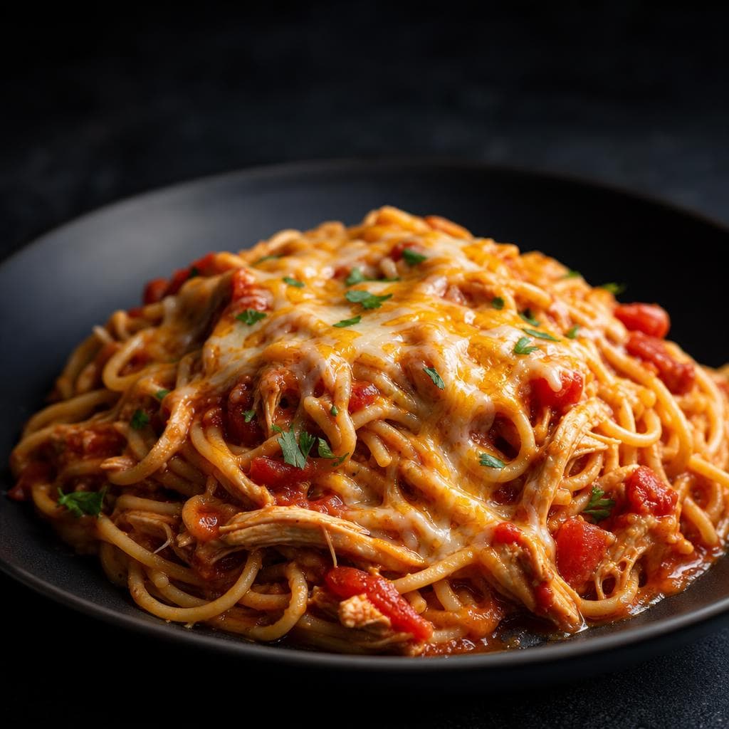 Chicken Spaghetti with Red Sauce