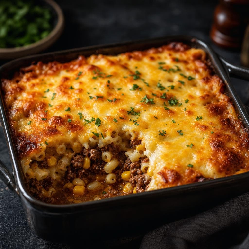 PΓ’tΓ© Chinois Pasta Bake - beautifully plated pasta dish