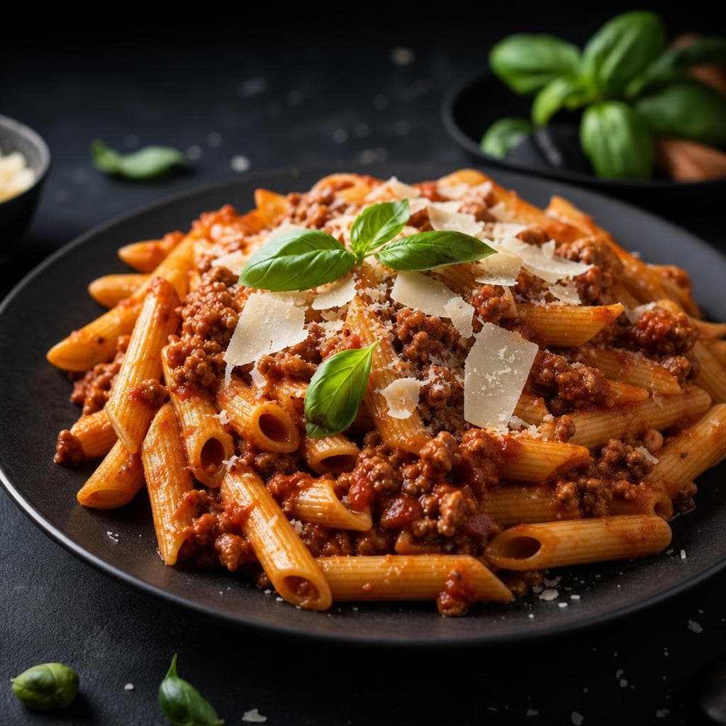 Penne with Bolognese Sauce