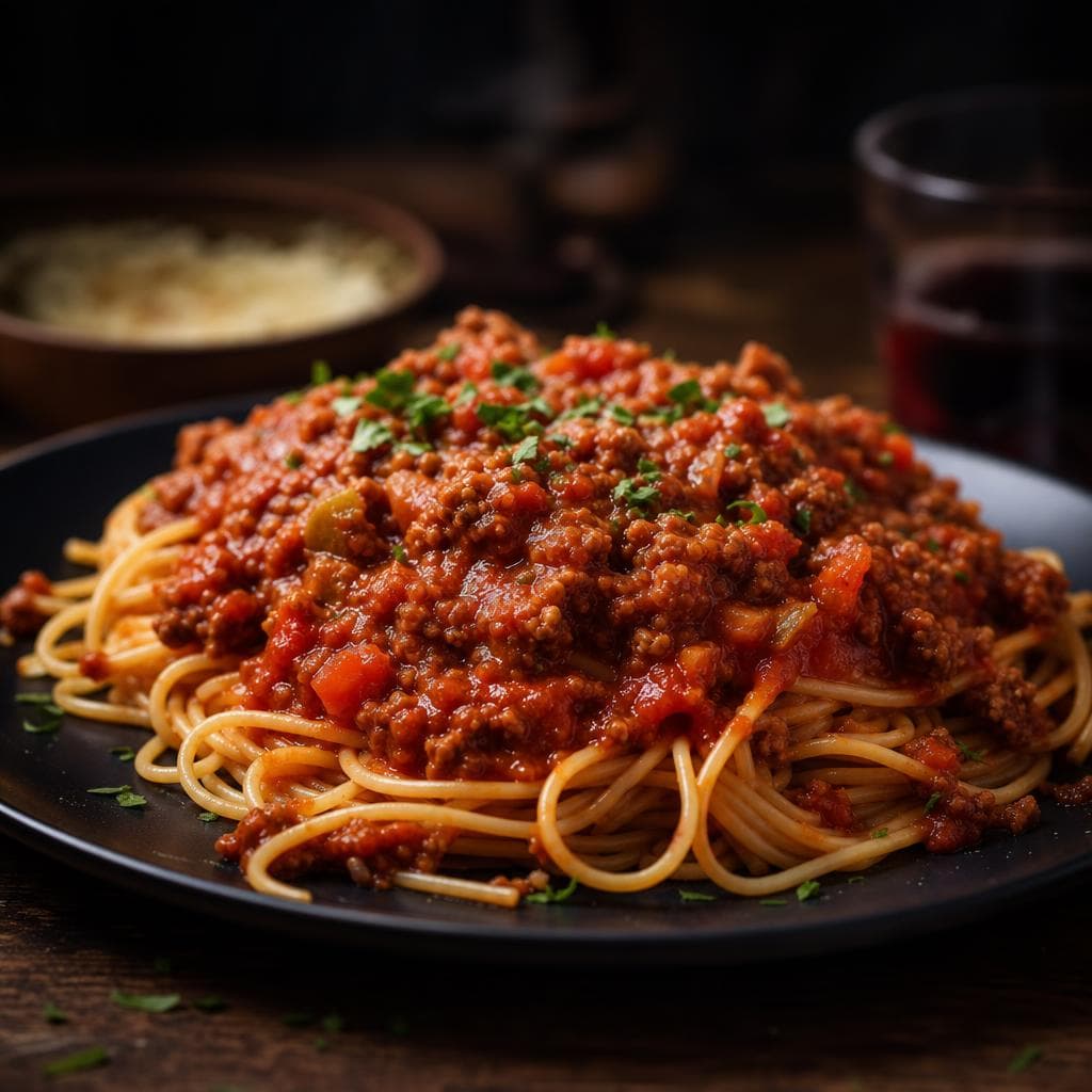Sauce Γ Spaghetti QuΓ©bΓ©coise - beautifully plated pasta dish