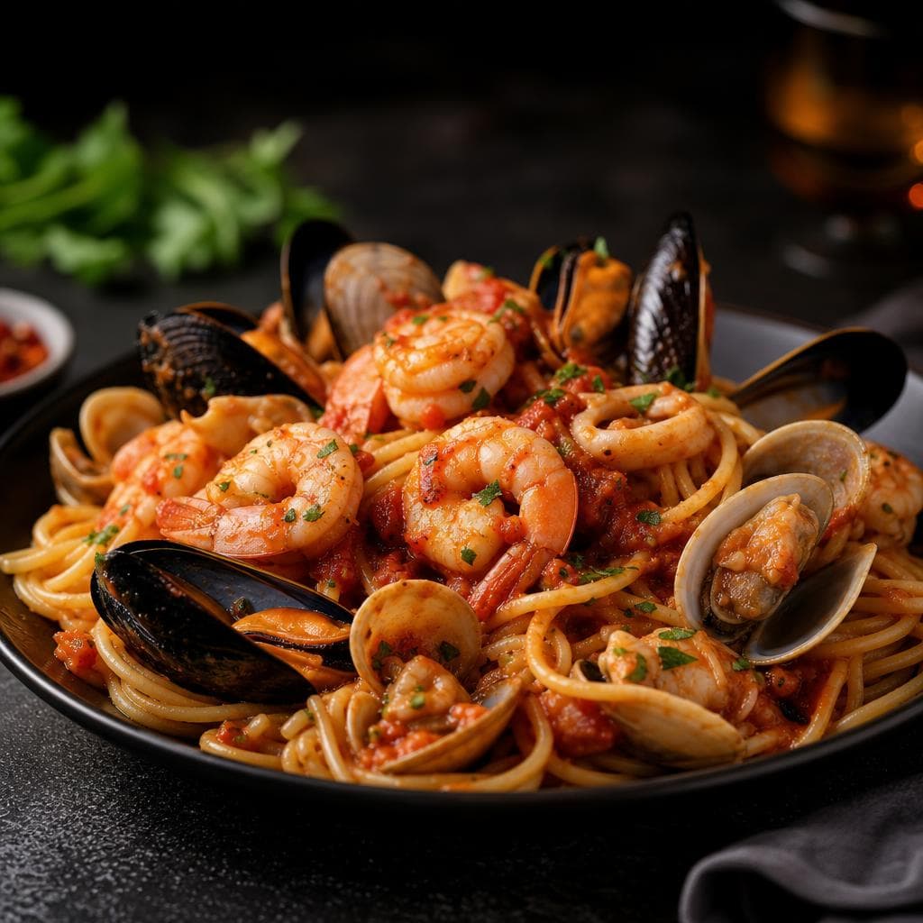 Seafood Spaghetti Italian-Style